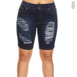Blue jean shorts
